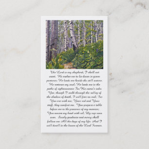 "A Psalm of David” Peace & Heartfelt Condolences Business Card