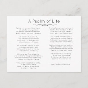 A Psalm of Life Longfellow Poem Postcard