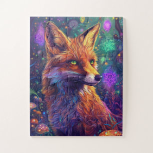 A psychedelic red fox jigsaw puzzle