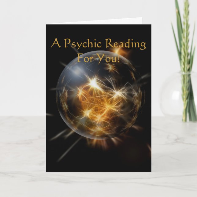 "A Psychic Reading For You" Greeting Card (Front)
