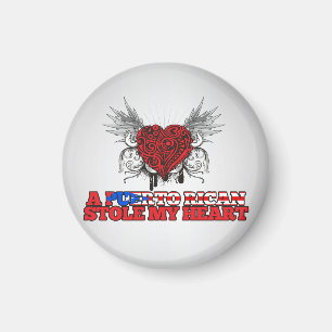 A Puerto Rican Stole my Heart Magnet