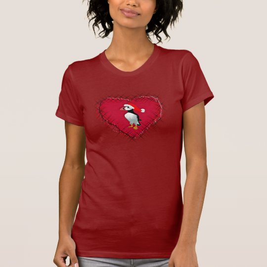 A Puffin On A Puffed Heart T-Shirt