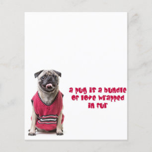 A Pug Is A Bundle Of Love Wrapped In Fur Flyer