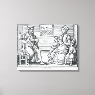 A Puritan Family Canvas Print
