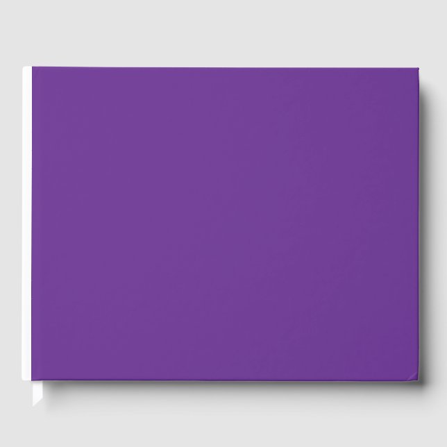 a purple background with a guest book (Front)
