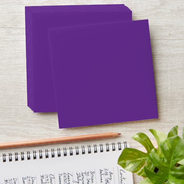 a purple background with a white border envelope (Stacked)
