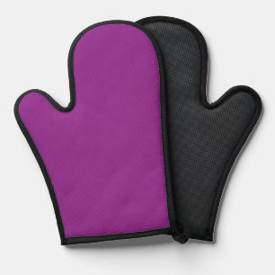 a purple background with a white border oven mitt
