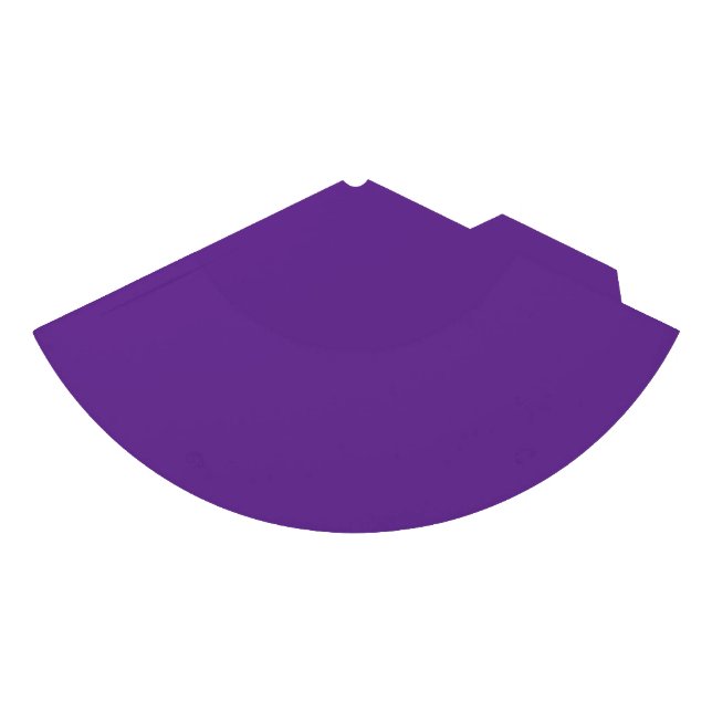 a purple background with a white border party hat (Front)