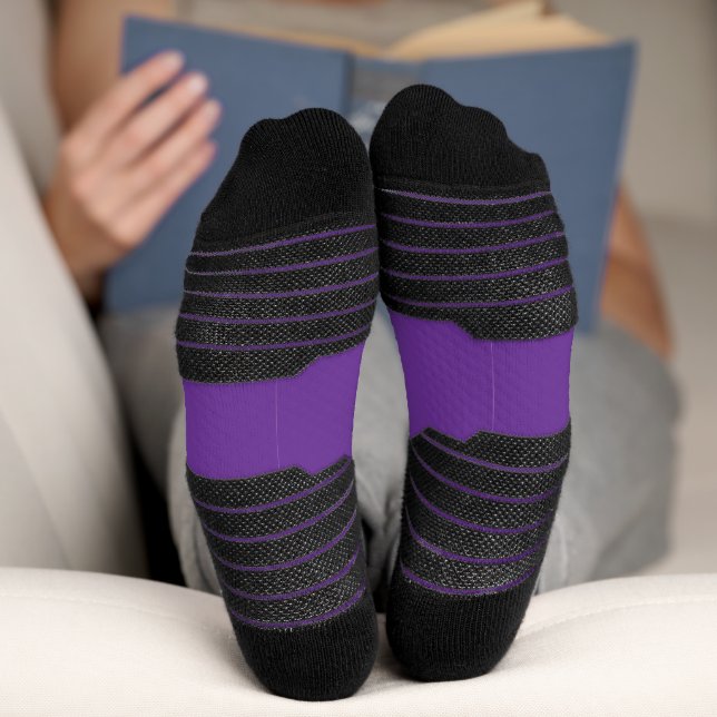 a purple background with a white border socks (Bottom)