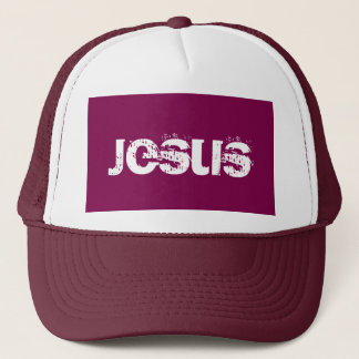 A Purple Jesus Trucker Hat