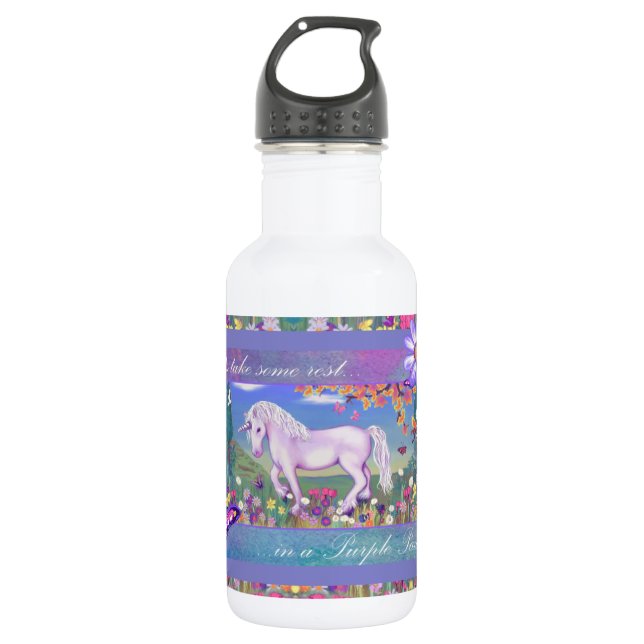A purple paradise 532 ml water bottle (Front)