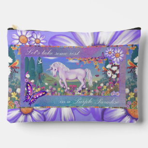 A purple paradise accessory pouch