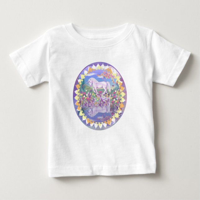 A purple paradise baby bodysuit (Front)