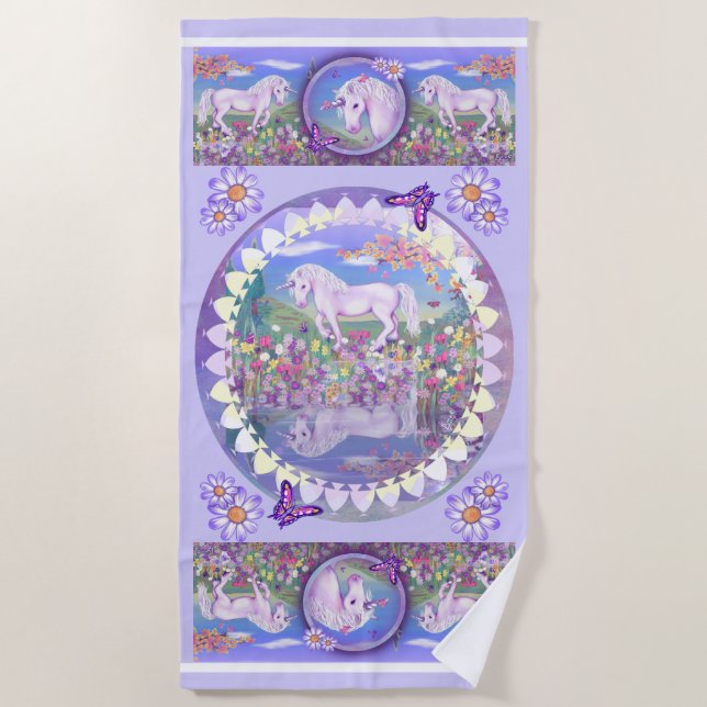 A Purple Paradise Beach Towel (Front)