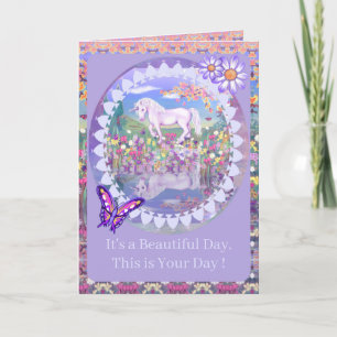 A Purple Paradise birthday card
