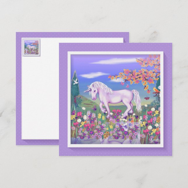 A Purple Paradise blank card (Front/Back)