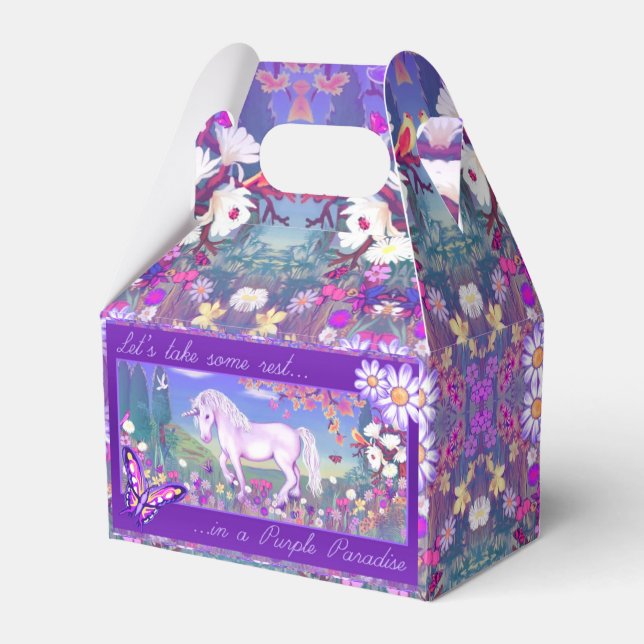 A Purple paradise Favour Box (Front Side)