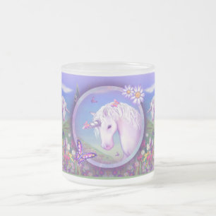 A Purple Paradise Frosted Glass Coffee Mug