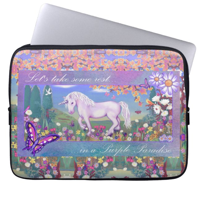 A purple paradise  laptop sleeve (Front)