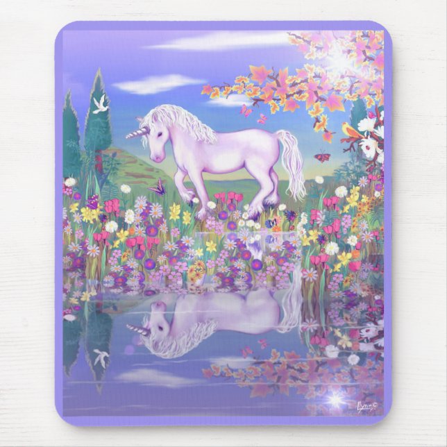 A purple Paradise Mouse Mat (Front)