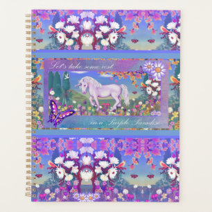 a purple paradise planner