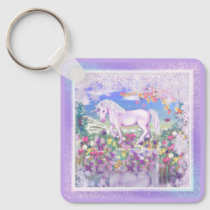 A purple paradise & snow key ring