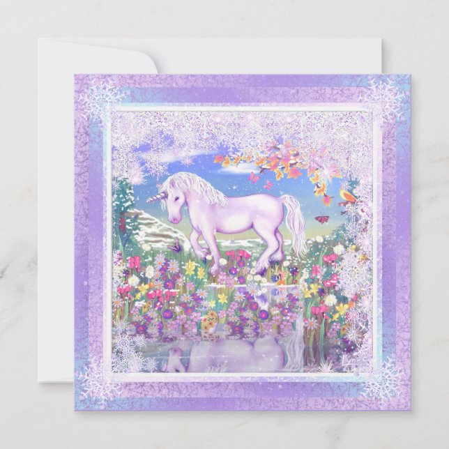 A Purple Paradise & snowflake Card (Front)
