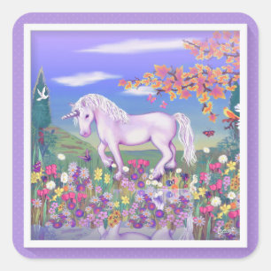 A Purple Paradise Square Sticker