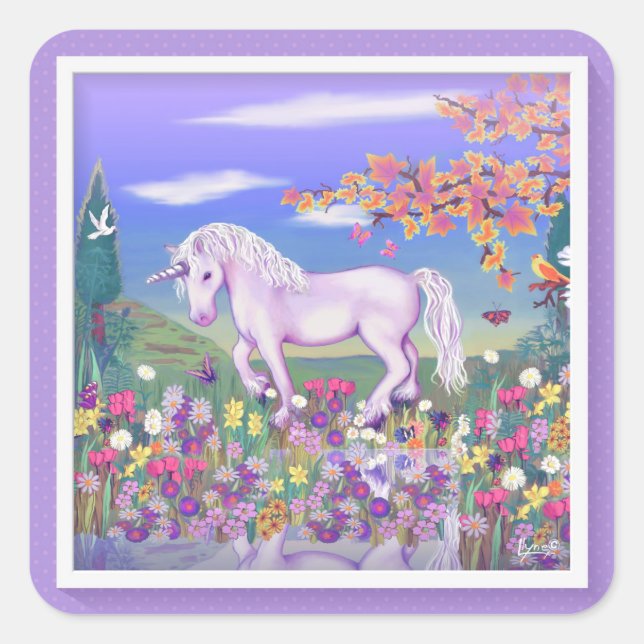 A Purple Paradise Square Sticker (Front)
