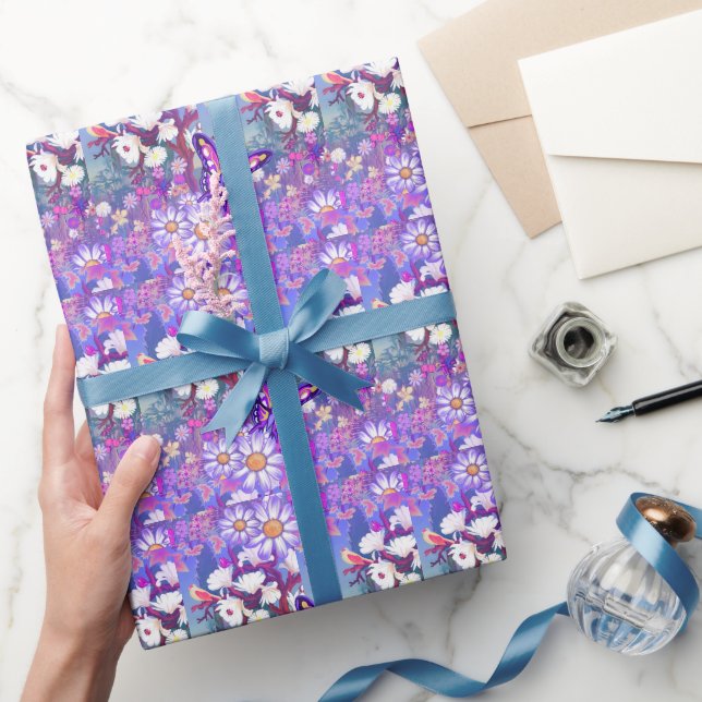 A purple paradise wrapping paper (Gifting)