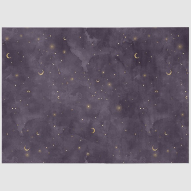 A Purple Starry Night Series Design 9 Tissue Paper (Front)