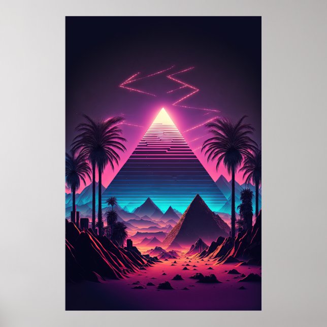 A Pyramid in the Neon Sands Poster (Front)