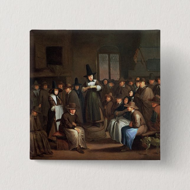 A Quakers Meeting 15 Cm Square Badge (Front)