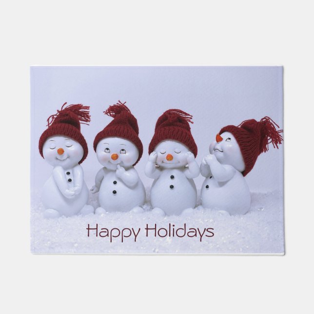 A quartet of snowmen doormat (Front)