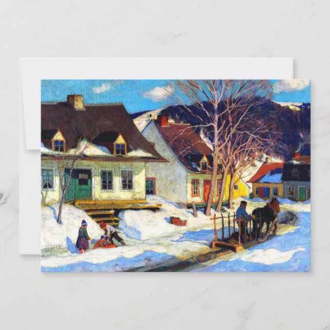 A Quebec Village Street - Clarence Gagnon, Card (Front)