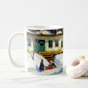 A Quebec Village Street - Clarence Gagnon, Coffee Mug