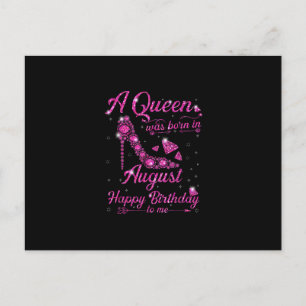 A Queen As Born In August Birthday Gift Women Postcard