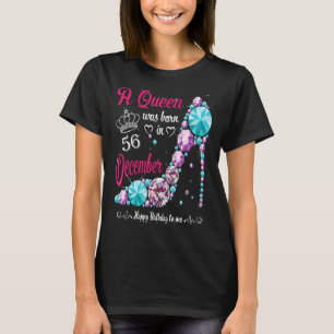 A Queen Was Born In December 56th Birthday Women H T-Shirt