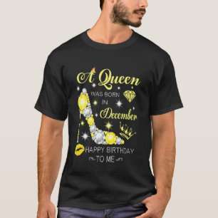 A Queen Was Born In December Glitter Diamond Shoes T-Shirt