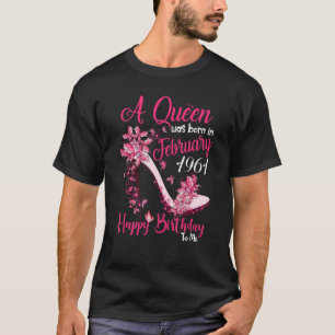 A Queen Was Born In February 1961 61th Birthday Wo T-Shirt