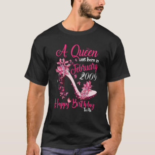 A Queen Was Born In February 2009 13th Birthday Wo T-Shirt