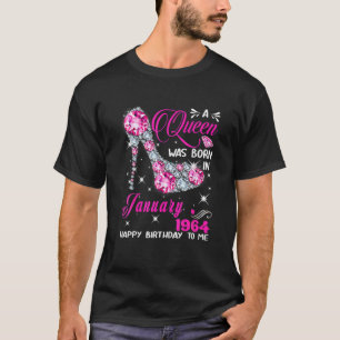 A Queen Was Born In January 1964 High Heel 58Th Bi T-Shirt