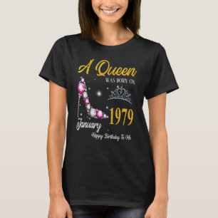 A Queen Was Born In January 1979 High Heel 44th Bi T-Shirt