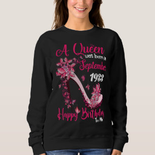 A Queen Was Born In September 1933 Happy 89th Birt Sweatshirt