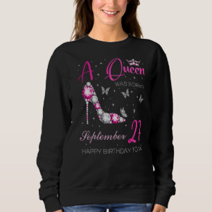 A Queen Was Born On September 27 27th September Bd Sweatshirt