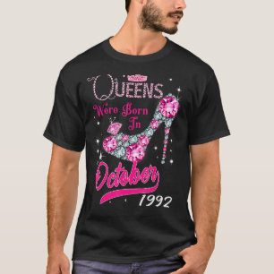 A Queen Were Born In October 1992 Happy 30th Birth T-Shirt