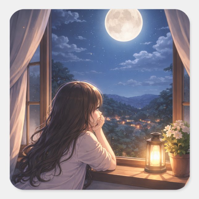 A Quiet Conversation with the Sky Square Sticker (Front)