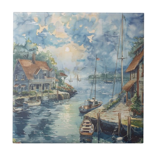 A Quiet Harbour Tile (Front)