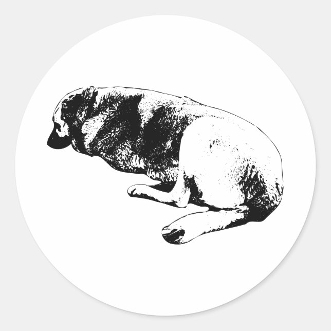 A Quiet Pause Classic Round Sticker (Front)
