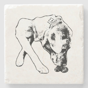 A Quiet Pause in Ink Stone Coaster